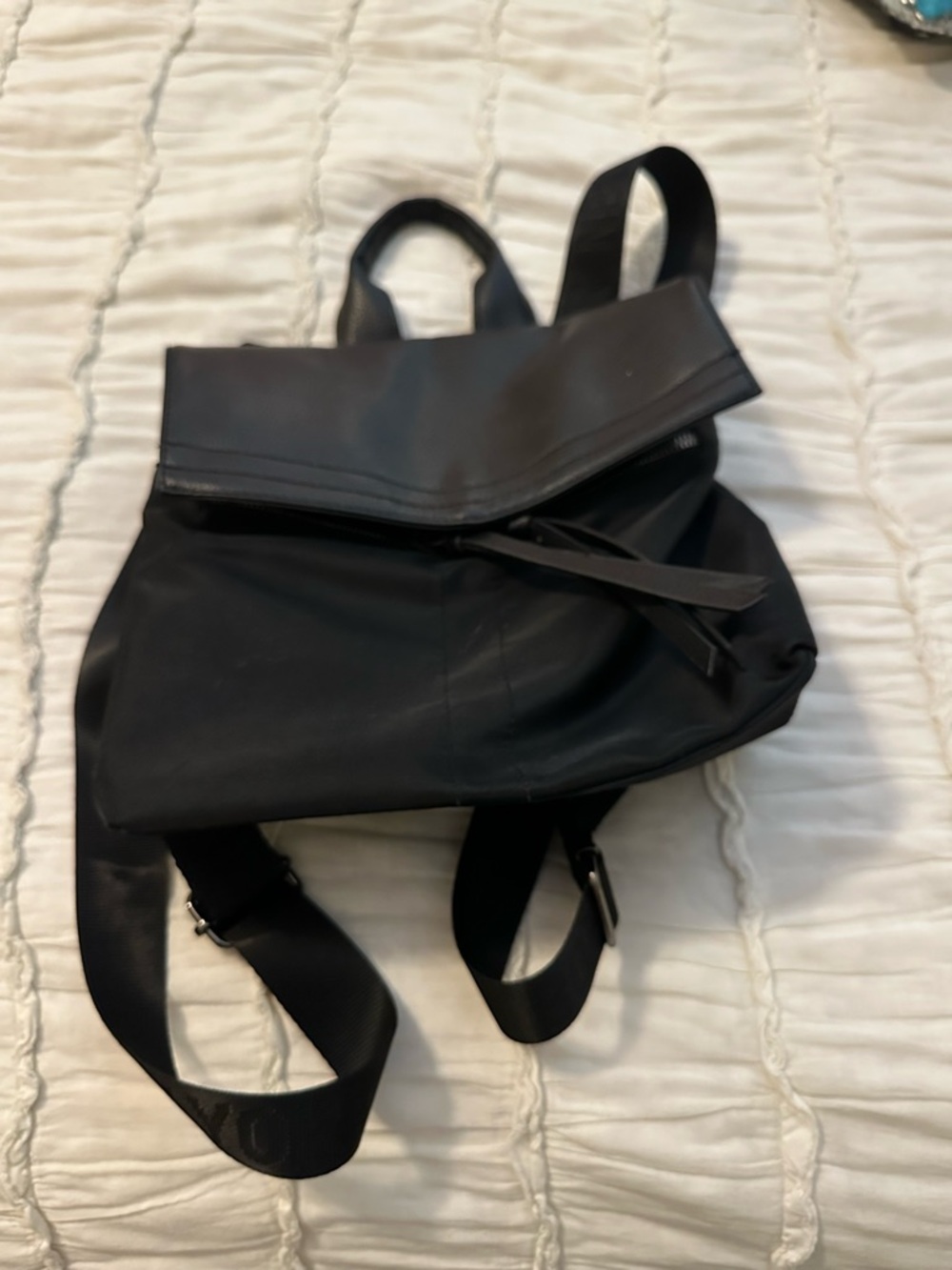 Botkier Black Fold-Over Backpack